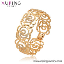 52165 Xuping Jóias China Wholesale banhado a ouro estilo de luxo flor forma pulseira para as mulheres